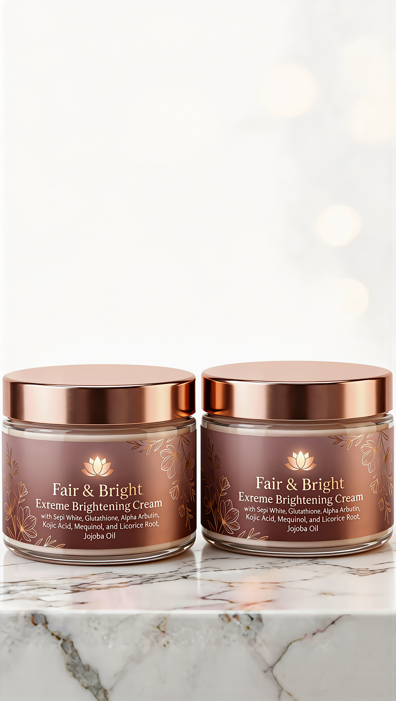 Fair & Bright Extreme Brightening Cream 2PK For Body, Knees, elbows, feet and joints.