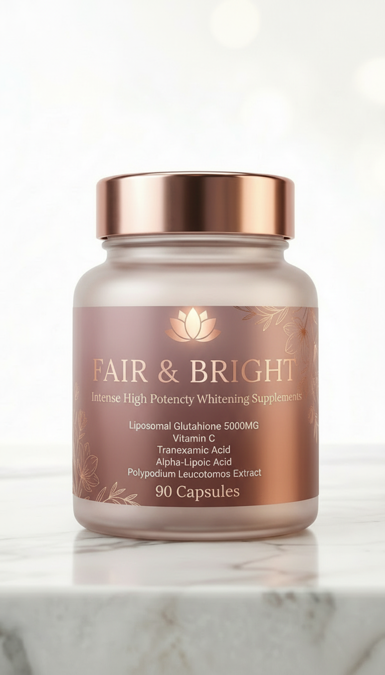 Fair & Bright Intense High Potency Lipisomal Glutahthione 5000MG , Vitamin C,Tranexamic Acid