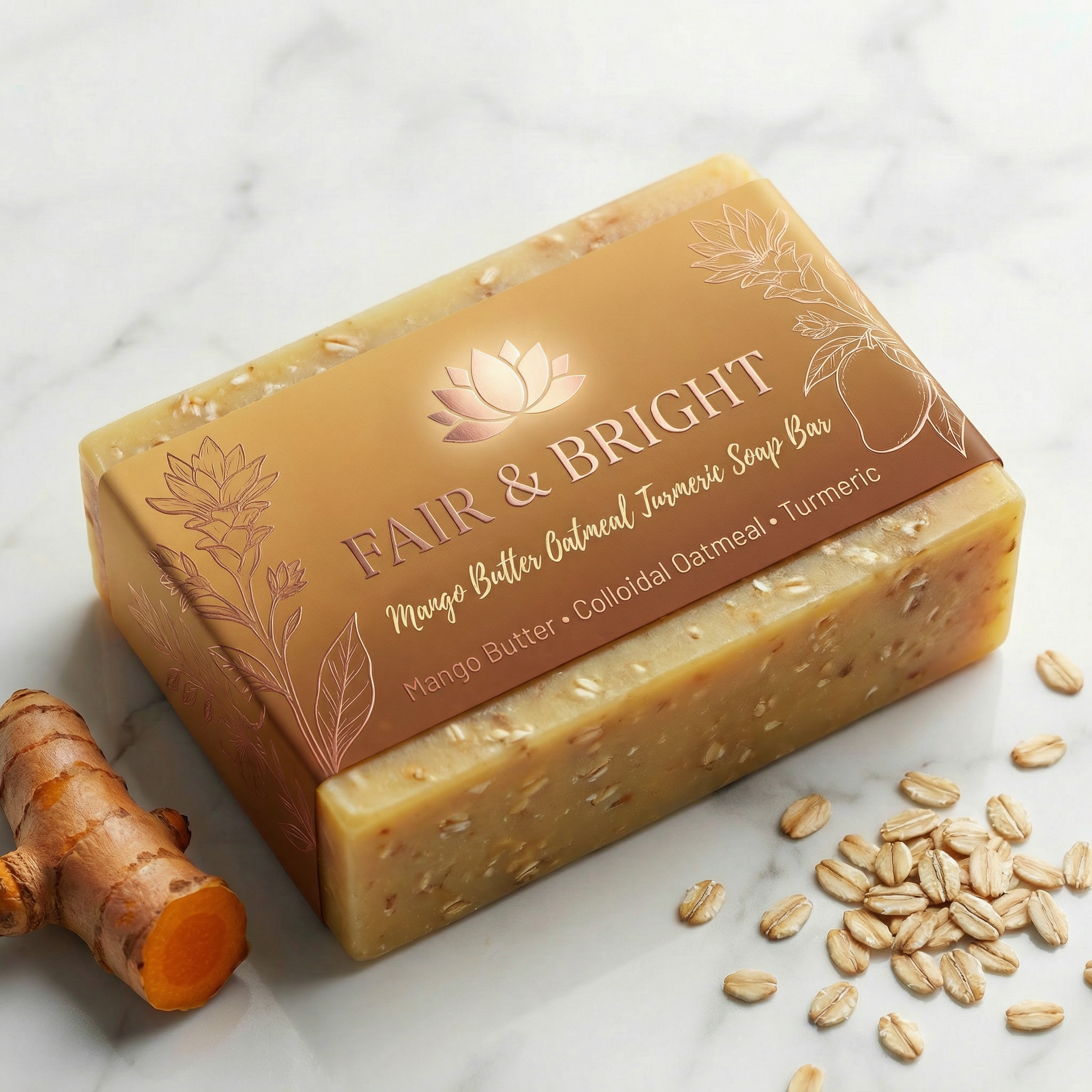 Fair & Bright Mango Butter Oatmeal Turmeric Soap Bar
